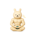 マッスル白うさぎ3D（個別スタンプ：10）