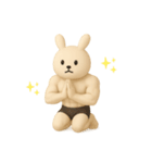 マッスル白うさぎ3D（個別スタンプ：14）