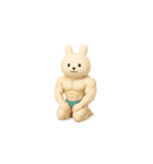 マッスル白うさぎ3D（個別スタンプ：16）