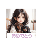 少女と子犬（個別スタンプ：18）