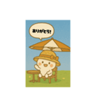麦わら帽子のゆるキャラ（個別スタンプ：4）