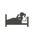 シルエットスタンプ vol.2 日常生活（個別スタンプ：16）