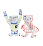 W. はなちゃん P. 85 くまのクマオとプーコ（個別スタンプ：2）
