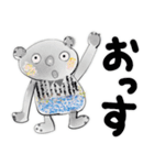W. はなちゃん P. 85 くまのクマオとプーコ（個別スタンプ：35）