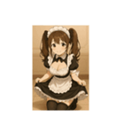 ツインテールな萌え系メイド達（個別スタンプ：1）