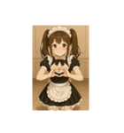 ツインテールな萌え系メイド達（個別スタンプ：4）