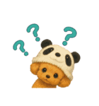 可愛い～被り物ワンワンだワン♪（個別スタンプ：3）