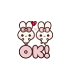 [❷]⏹⬛ピョンピョンラビット⬛ローズ<再販>（個別スタンプ：3）