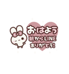 [❷]▶️⬛ピョンピョンラビット⬛ROSE<再販>（個別スタンプ：2）
