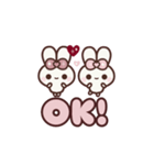 [❷]▶️⬛ピョンピョンラビット⬛ROSE<再販>（個別スタンプ：3）