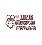 [❷]▶️⬛ピョンピョンラビット⬛ROSE<再販>（個別スタンプ：7）