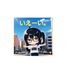 アニメ風の眼鏡女子！（個別スタンプ：27）