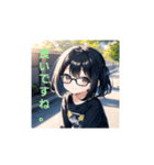 アニメ風の眼鏡女子！（個別スタンプ：28）
