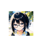 アニメ風の眼鏡女子！（個別スタンプ：29）