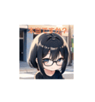 アニメ風の眼鏡女子！（個別スタンプ：31）