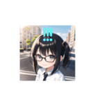 アニメ風の眼鏡女子！（個別スタンプ：34）