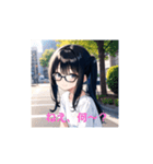 アニメ風の眼鏡女子！（個別スタンプ：35）
