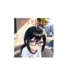 アニメ風の眼鏡女子！（個別スタンプ：37）