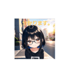アニメ風の眼鏡女子！（個別スタンプ：39）