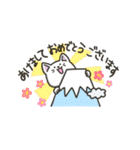 白ねこの【冬】スタンプ（個別スタンプ：4）