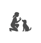 シルエットスタンプ vol.5 犬との日常（個別スタンプ：2）