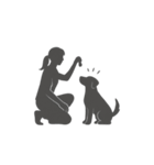 シルエットスタンプ vol.5 犬との日常（個別スタンプ：10）