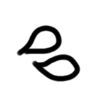 ゆるい手書き絵文字 ど〜ぽ＆記号Ver（個別スタンプ：14）