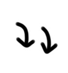 ゆるい手書き絵文字 ど〜ぽ＆記号Ver（個別スタンプ：24）