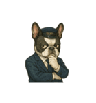フレンチブルのタクシードライバーFACE（個別スタンプ：6）