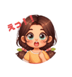 キュンシリーズ可愛い女の子（個別スタンプ：9）