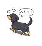 ダックス（ロング＋ブラックイエロー）（個別スタンプ：14）