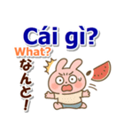 ベトナム語、日本語、英語 、夏の連絡用（個別スタンプ：27）