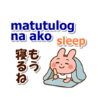 タガログ語、英語、日本語、夏の連絡用（個別スタンプ：39）