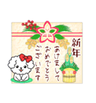 【マルチーズ日和】年末年始＆お正月3（個別スタンプ：11）