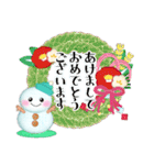 毎年使える♥年末年始＆お正月3/雪だるま（個別スタンプ：2）