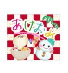 毎年使える♥年末年始＆お正月3/雪だるま（個別スタンプ：7）