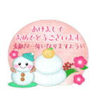毎年使える♥年末年始＆お正月3/雪だるま（個別スタンプ：10）