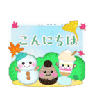 毎年使える♥年末年始＆お正月3/雪だるま（個別スタンプ：20）