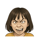 表情100連発！変顔まつり（個別スタンプ：16）