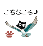 ▲カスタム版！モノクロ猫◎大人の挨拶2（個別スタンプ：16）