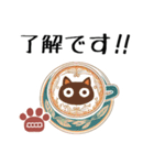 ▲カスタム版！モノクロ猫◎大人の挨拶2（個別スタンプ：19）