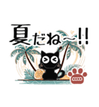 ▲カスタム版！モノクロ猫◎大人の挨拶2（個別スタンプ：33）