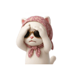 おしゃれな猫のヘッドバンド （NT）（個別スタンプ：6）