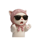 おしゃれな猫のヘッドバンド （NT）（個別スタンプ：16）