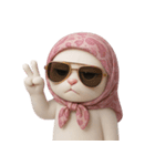おしゃれな猫のヘッドバンド （NT）（個別スタンプ：23）