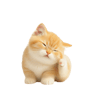 太ったオレンジと白の猫 （NT）（個別スタンプ：7）