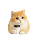 太ったオレンジと白の猫 （NT）（個別スタンプ：13）