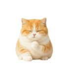 太ったオレンジと白の猫 （NT）（個別スタンプ：14）
