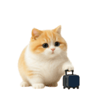 太ったオレンジと白の猫 （NT）（個別スタンプ：25）