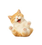 太ったオレンジと白の猫 （NT）（個別スタンプ：33）